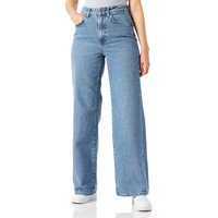 ONLY Damen Straight Leg Denim Jeans | High Waist Gerade Weite Hose | Wide Vintage Pants ONLHOPE, Farben:Blau, Größe:29W / 30L