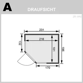 Karibu Amelia 3 inkl. 9 kW Bio-Kombiofen + ext. Steuerung