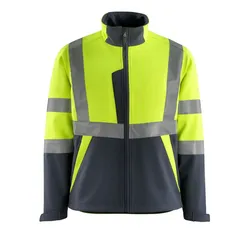 Warn-Softshelljacke "KIAMA" Safe Light - M - gelb/schwarzblau