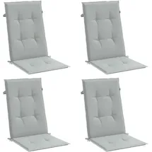 vidaXL Hochlehner Auflage 120 x 50 x 4 cm melange grau 4 St.