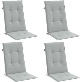 vidaXL Hochlehner Auflage 120 x 50 x 4 cm melange grau 4 St.