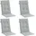 vidaXL Hochlehner Auflage 120 x 50 x 4 cm melange grau 4 St.