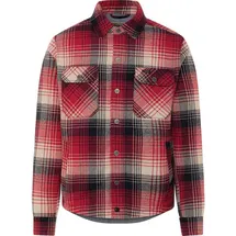 Rokker Houston, Hemd/Textiljacke - Rot/Beige/Schwarz - XXL