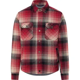 Rokker Houston, Hemd/Textiljacke - Rot/Beige/Schwarz - XXL