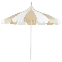 Sonnenschirm ⌀ 245 cm beige / weiß MINOA