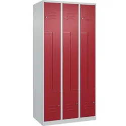 C+P Z-Spind Classic PLUS, 6 Fächer, 1850x900x500mm, 7035/3003 Verschluss Zylinderschloss
