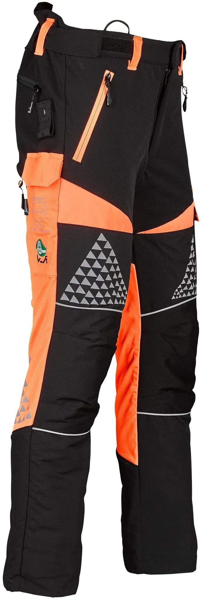 Timbermen Schnittschutz-Bundhose Light, schwarz-orange, XL + 5 cm