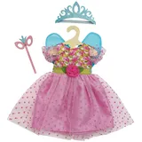 Heless 1440 - Puppenkleidung im Design Prinzessin Lillifee, mit Glitzerkrone und Augenmaske 3-teilig, Gr. 28-35 cm