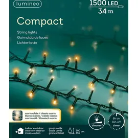 Lumineo Lichterkette Compact 1500 LED 34 m, 2-farbig: warm weiß/klassisch warm