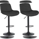 deluke Barhocker PONOR 50 x 50 x 85 cm Schwarz