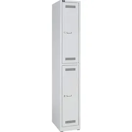 BISLEY Garderobenschrank Stahl 30 x 50 x 185 cm Hellgrau
