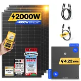 onPower: 2000 Watt Balkonkraftwerk - ohne Halterung / 4.22 kWh / 3m