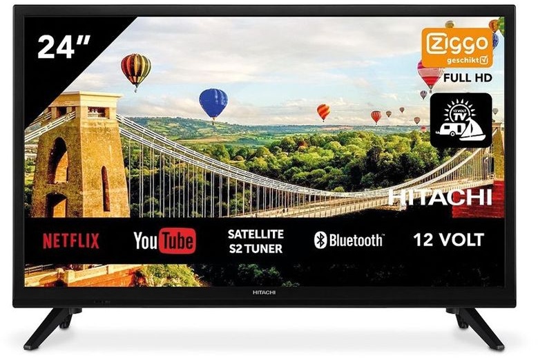 Hitachi 24HE2202 24 Zoll 61cm Smart AndroidTV Wifi Bluetooth HD LED DVB-S2/C/T2 - 12V und 230V