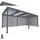 Mendler Alu Pergola HWC-L41 3 x 6 m inkl. 3 Seitenteile Anthrazit