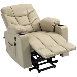CLP Sessel Andover Kunstleder creme
