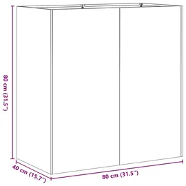 vidaXL Pflanzgefäß 120 x 80 x 80 cm Olivgrün