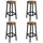 VASAGLE 4er), Set Barhocker Barstühle Küchenhocker Tresenhocker Rund Retro LBC232B01