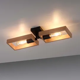 just light. Just Light 2-flg. rechteckig Holz schwarz