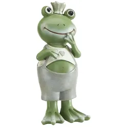 Deko Frosch , grün , Polyresin (Kunstharz) , Maße (cm): B: 6,8 H: 15,5 T: 5