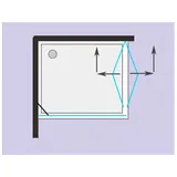 Glaszentrum Hagen 80x120x195cm Nora Duschkabine inkl. Tasse/Siphon