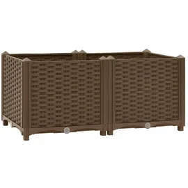 vidaXL Hochbeet 80x40x38 cm Polypropylen