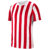 Nike Striped Division Iv Jersey S/S T-Shirt, White/University Red/Black, S