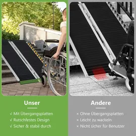 Costway Rollstuhlrampe 91 x 74 cm 272 kg