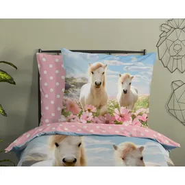 Muller Textil Philou Blumen Rosa 135 x 200 cm + 2 x 80 x 80 cm