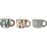 Bloomingville Carim Tassen 3er Set 245 ml Grün/Hellbraun