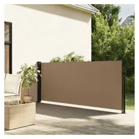 vidaXL Seitenmarkise Ausziehbar Taupe 117 x 300 cm