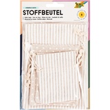 Folia 64102 - Stoffbeutel, mit Motivdruck, 6 Stück, aus Baumwolle/Polyester, in 3 Größen, ideal zum Verschenken oder zum Aufbewahren von Kleinigkeiten