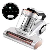 JIGOO J300 Milbensauger mit Staubmilben-Sensor und Intelligenter LED-Anzeige, 500W Milbenstaubsauger mit UV-Licht, Ultraschall, Für Allergiker, entfernt 99,9% Allergene von Matratzen, Betten und Sofas
