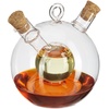 Essig- und Ölspender, 2 in 1, Ölflasche mit Korken, Essig und Öl in einem, 375 ml und 50 m