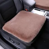 champracer Lammfell Autositzbezug, Flauschige Pelz-Autositz-Kissen, Lammfell SitzbezüGe Auto Vordersitze, Universal Fit PlüSch Auto Sitzkissen Winter Warm (Braun)