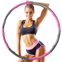 Technofit Hula Hoop Reifen Erwachsene Anfänger, Hula Hoop Fitnessgerät Abnehmen, zum Zusammenstecken