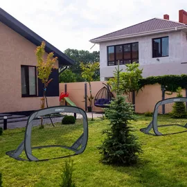 Relaxdays Fußballtor Grau 78 x 121 cm