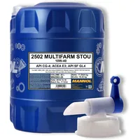 20L Mannol Motoröl Multifarm STOU 10W-40 API CG-4 Landmaschinen Öl + Auslaufhahn