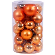 Mojawo 30tlg. Weihnachtskugeln orange Ø 4/5/6/7cm-myw99830-orange