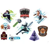 KOMAR Deko-Sticker Clone Wars Badges 100 x 70 cm