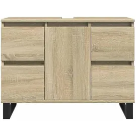 vidaXL Badschrank Sonoma-Eiche 80x33x60 cm Holzwerkstoff