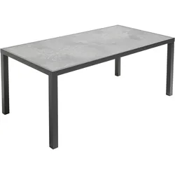 Oviala Business Gartentisch aus Keramik mit Stamping-Effekt und 8 Sitzflächen - Oviala
