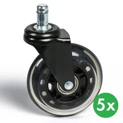 Bürostuhl Ersatz Rollerblade Lenkrollen, 5 Stk.