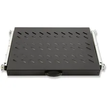 Link Regal 19 Zoll Stahl 370 mm Schwarz ausziehbar auf Teleskopschienen