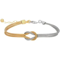 Armband FIRETTI "Schmuck Geschenk Silber 925 Armschmuck Armkette Kreuzknoten", gold (silberfarben, gelbgoldfarben), Armbänder, Damen, Silber 925 (Sterlingsilber)