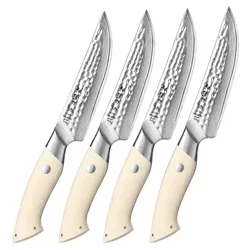 Hezhen - Damast Steakmesser 4 Stück - B38H Elegant Serie
