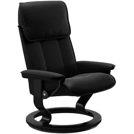 Stressless Relaxsessel "Admiral", schwarz (schwarz batick), B:78cm H:98cm T:73cm, Leder BATICK: BATICK ist ein leicht korrigiertes, durchgefärbtes und genarbtes Möbelleder, bei dem die meisten Unebenheiten und Spuren in der Regel entfernt wurden.