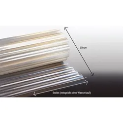 GFK Lichtbahn, Natur transparent - 2000 x 30000 mm Lichtrolle Profil S 76/18 aus glasfaserverstärktem Polyesterharz