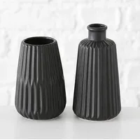 Boltze Vase Esko 2er-Set, schwarz lasiert | minimalistischer Charme