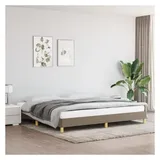 vidaXL Bettgestell 200 x 200 cm Taupe