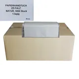 Papierhandtücher 5000 Blatt natur 25x21 cm, ZZ-Falz, 1-lagig Papierhandtuch in Zick-Zack (ZZ) Falzung, Recycling